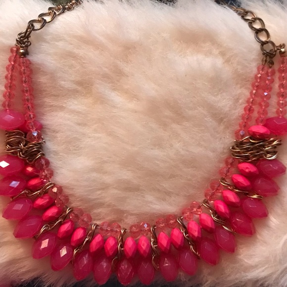 Pink Statement Necklace - Picture 1 of 2